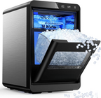 40Lbs/24H Self‑Cleaning Countertop Nugget Pebble Ice Maker with Scoop & Basket