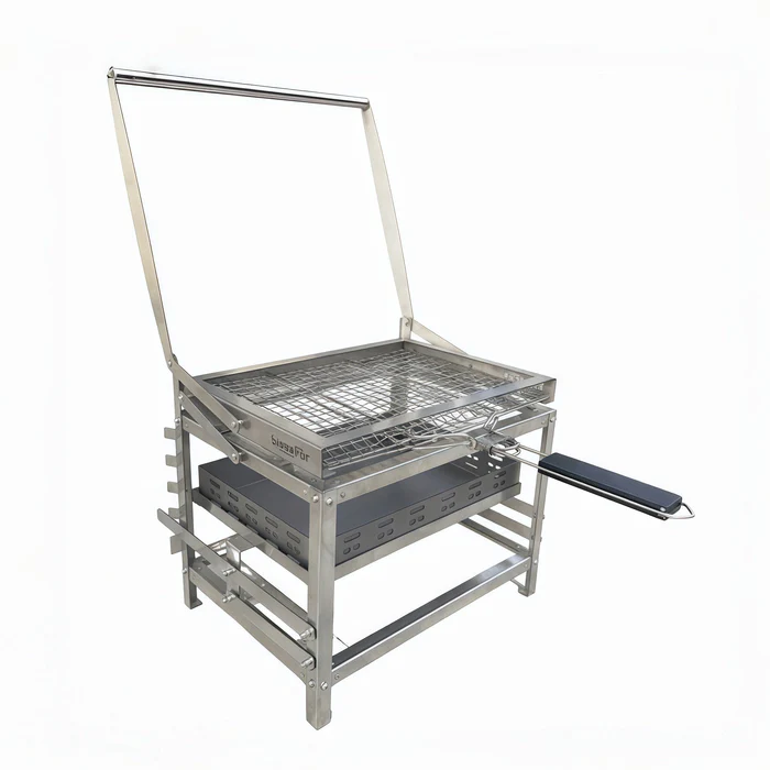 Adjustable Rotating Charcoal BBQ Grill for Garden & Camping