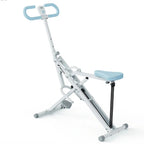 2-in-1 Squat Rowing Machine, 350LBS Foldable Leg & Glute Trainer with LCD Monitor Home Gym