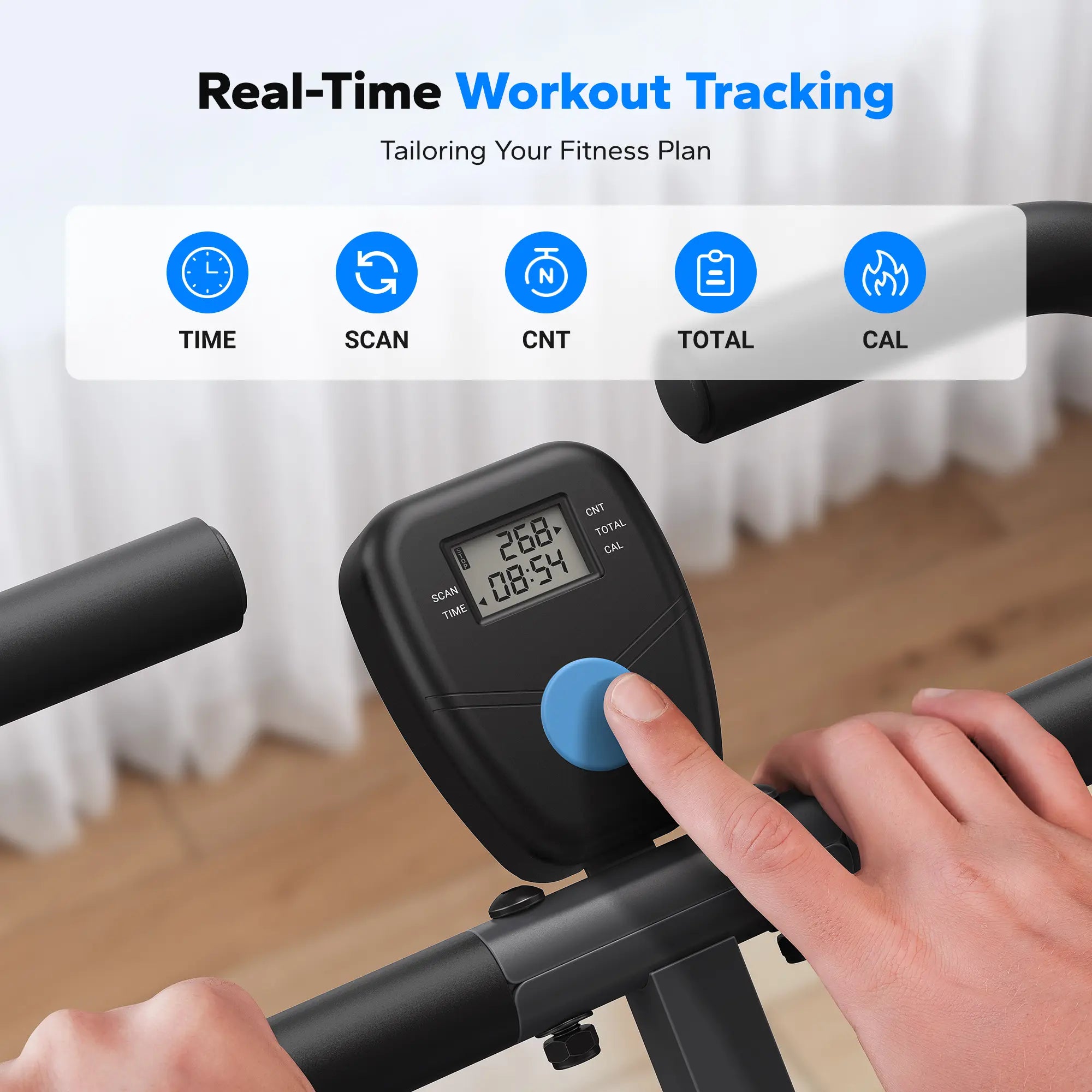 2-in-1 Squat Rowing Machine, 350LBS Foldable Leg